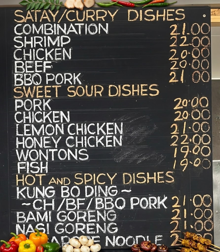 Satay and curry dishes